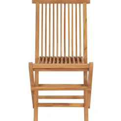 Kokoontaitettavat puutarhatuolit, 2 kpl, 47x60x89 cm, tiikki