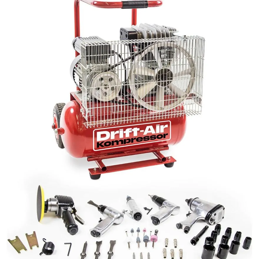 Kompressori Drift-Air E 300m 24 5 paineilmakonetta ja 45 lisävarustetta