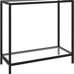 Konsolipöytä läpinäkyvä 80x35x75 cm karkaistu lasi