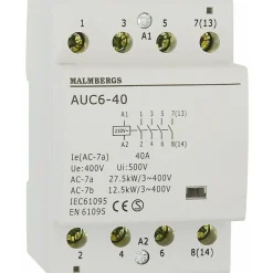 Kontaktori Malmbergs 40A 230V 4-napainen 3 moduulia