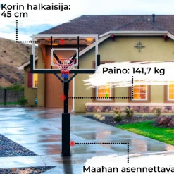 Koripalloteline ProSport In-Ground Pro, 2,3-3,05m