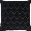 Koristetyyny Home4You TEDDY 45x45 cm, musta kukka kuvio
