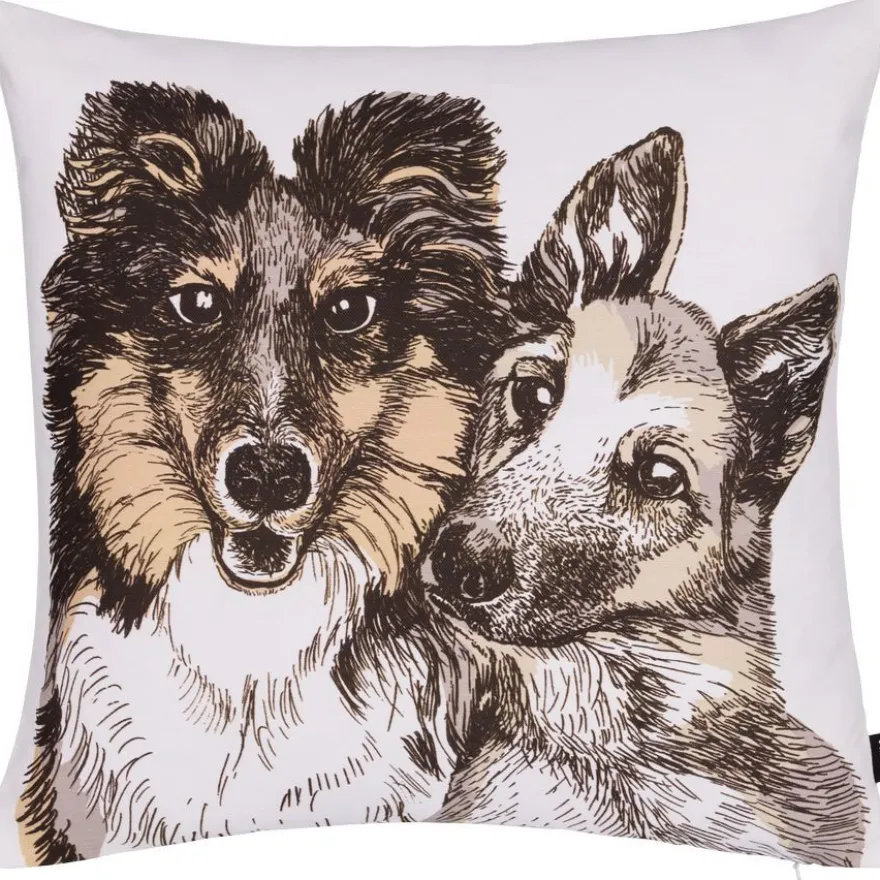Koristetyynynpäällinen Vallila Ystävykset, 43x43cm, beige