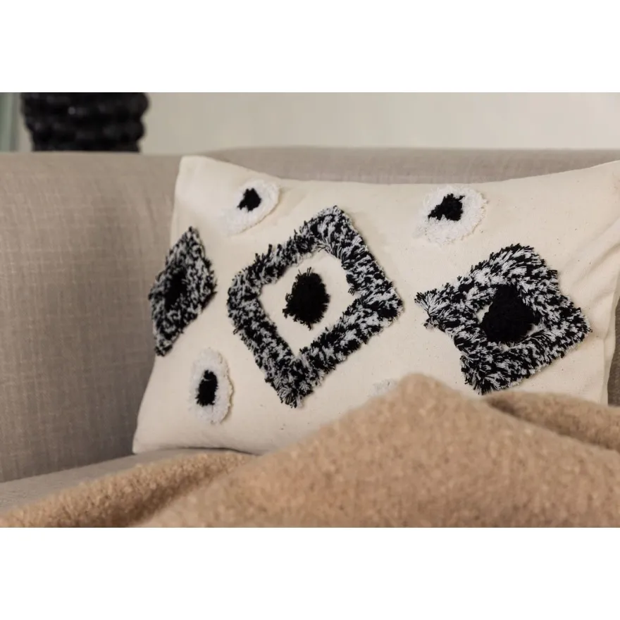 Koristetyynynpäällinen Venture Home Melissa, 30x50cm, mustavalkoinen