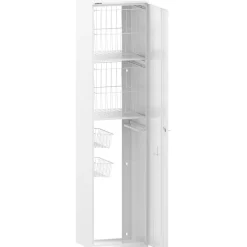 Korkea kaappi Polaria Combi 400, 400x1700mm, 1 kori, vasenkätinen
