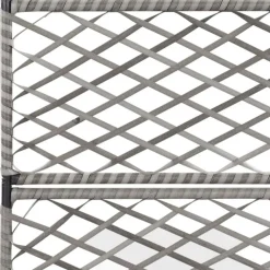 Korotettu kukkalaatikko 3 ruukkua 83x30x130 cm polyrottinki