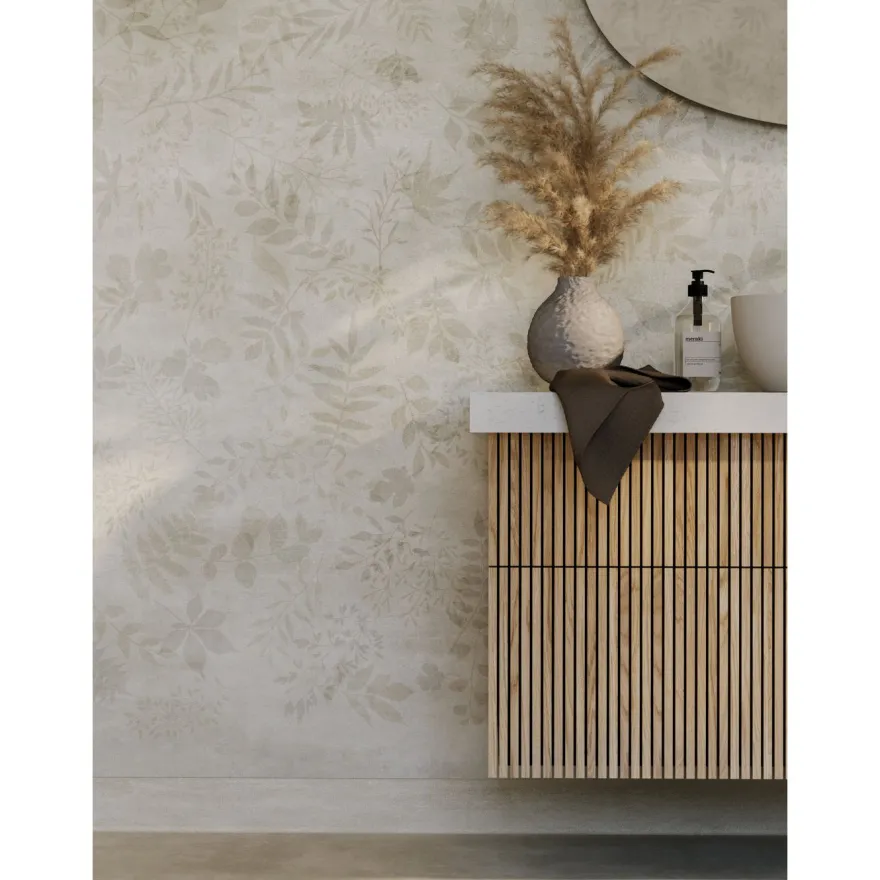 Kostean tilan tapetti Tarkett Aquarelle Botanic Grey