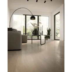 Kovetettu puulattia Bjelin Tammi Viarp 3.0 Powder White, harjattu, mattalakattu, eri kokoja