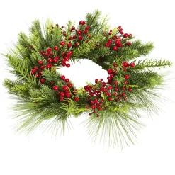 Kranssi Nordic Winter, ø60 cm, marjoilla ja havuilla