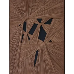 Käsintehty seinätaide Nordih Plaster Textile Knot Structure Brown&Black, 120x80cm