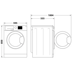 Kuivaava pesukone Indesit BDE76435WSVEE, 60cm, valkoinen