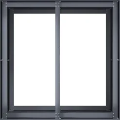 Kukkalaatikko antrasiitti 80x80x80 cm teräs (60782)