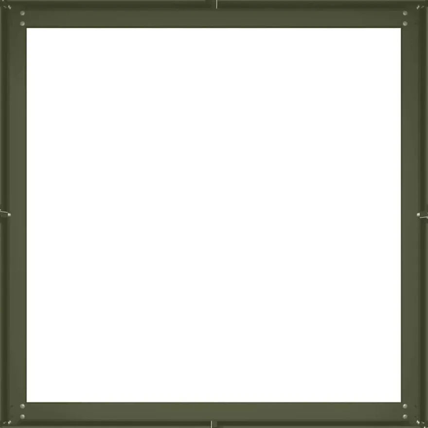 Kukkalaatikko oliivinvihreä 80x80x30 cm teräs (60804)