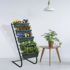 Kukkalaatikkoteline Linento Garden RS-001, 56x130cm, tummanvihreä