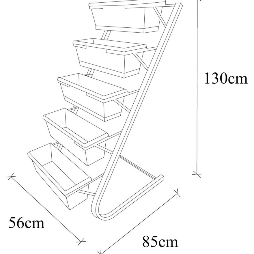 Kukkalaatikkoteline Linento Garden RS-001, 56x130cm, tummanvihreä
