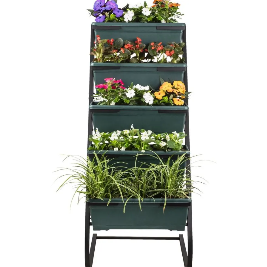 Kukkalaatikkoteline Linento Garden RS-001, 56x130cm, tummanvihreä