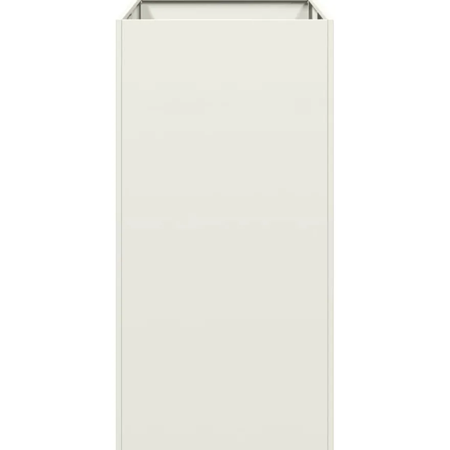 Kukkalaatikko valkoinen 40x80x80 cm teräs (60774)