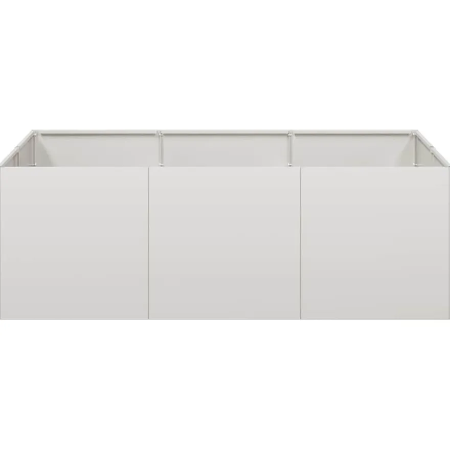 Kukkalaatikko 120x80x40 cm ruostumaton teräs (60749)