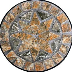 Kukkapöytä Home4You MOSAIC Ø25xK30 cm, musta