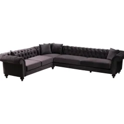 Kulmasohva Linento Furniture Bogart, vasen, ruskea
