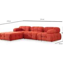 Kulmasohva Linento Furniture Doblo L1-O1-1R-RAHI 4-istuttava eri värejä