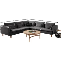 Kulmasohva Linento Furniture Flexy L, 5-istuttava