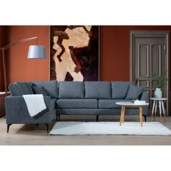 Kulmasohva Linento Furniture Tempo, vasen, harmaa