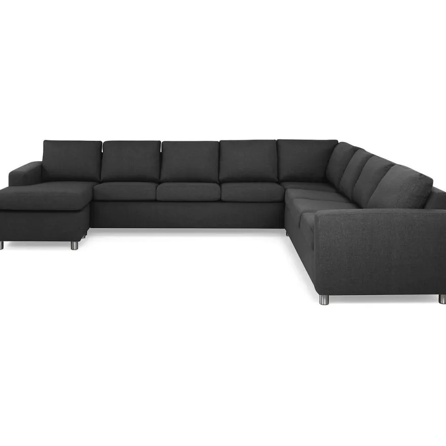 Kulmasohva Scandinavian Choice Crazy XXL 7 ist harmaa/hopea pyöreä vasen