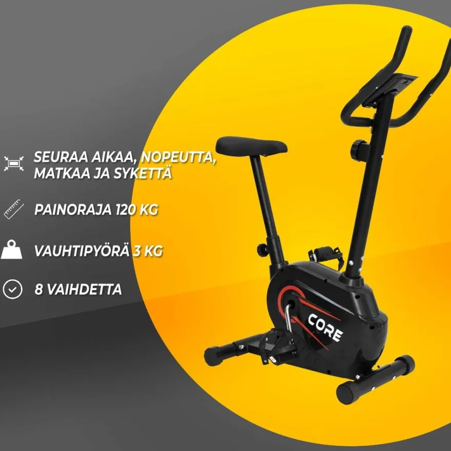 Kuntopyörä Core, 3kg magneettivastuksella