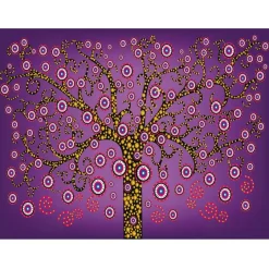 Kuvatapetti Artgeist Abstract: violet tree, eri kokoja