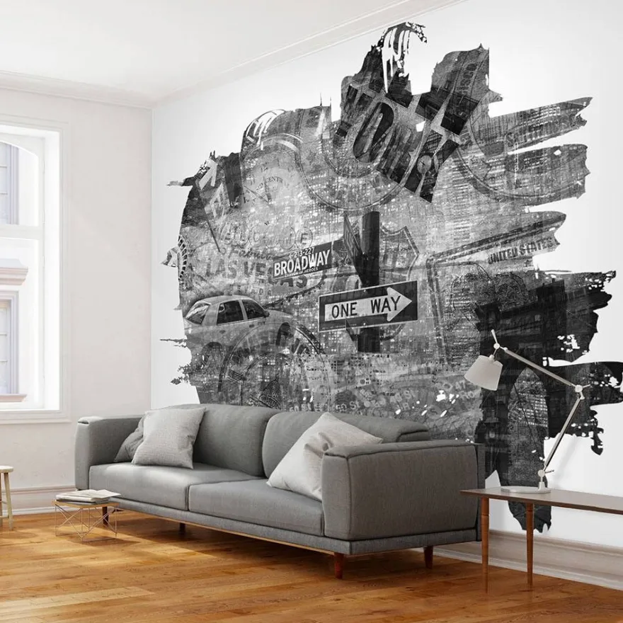 Kuvatapetti Artgeist Black and white New York collage, eri kokoja