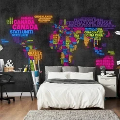 Kuvatapetti Artgeist Italian map - colorful, eri kokoja
