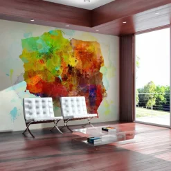 Kuvatapetti Artgeist Puolan kartta, eri kokoja