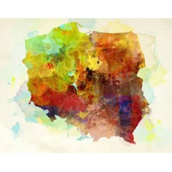 Kuvatapetti Artgeist Puolan kartta, eri kokoja