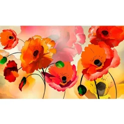 Kuvatapetti Artgeist Velvet poppies, 500x280cm, oranssi