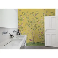 Kuvatapetti Rebel Walls Chinoiserie Chic Saffron, non-woven, mittatilaus