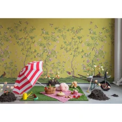 Kuvatapetti Rebel Walls Chinoiserie Chic Saffron, non-woven, mittatilaus