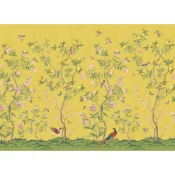 Kuvatapetti Rebel Walls Chinoiserie Chic Saffron, non-woven, mittatilaus
