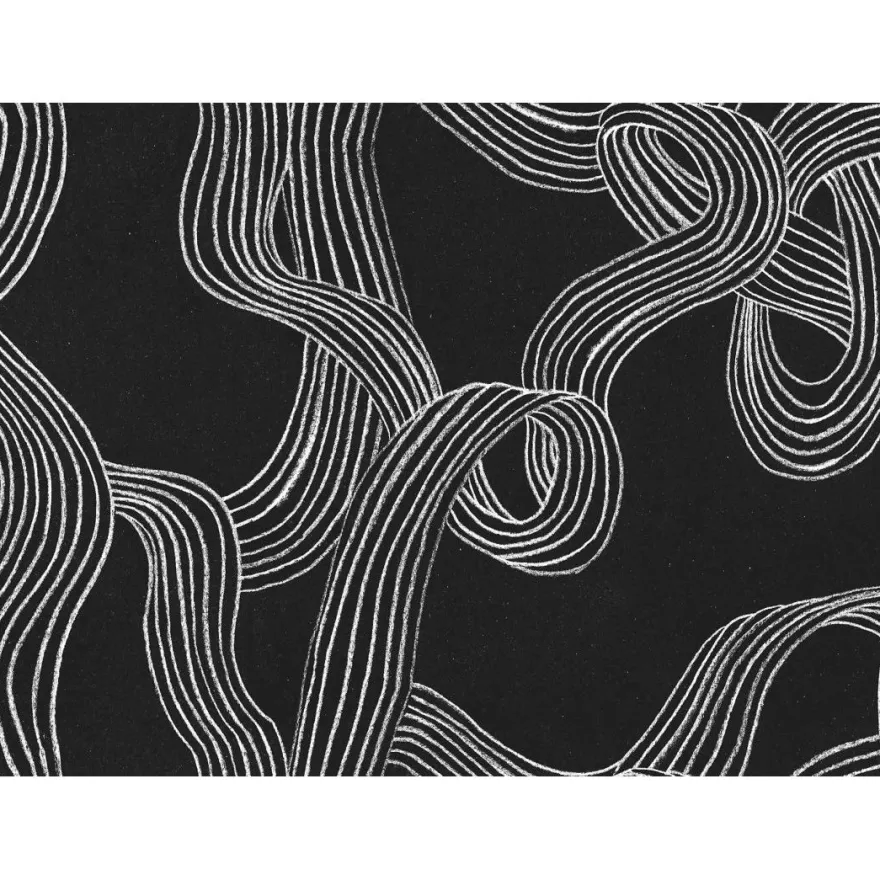 Kuvatapetti Rebel Walls Stripes Repeatable musta, mittatilaus, non-woven
