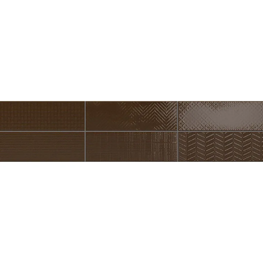 Kuviolaatta Pukkila Soho Chocolat, kiiltävä, struktuuri, 297x97mm
