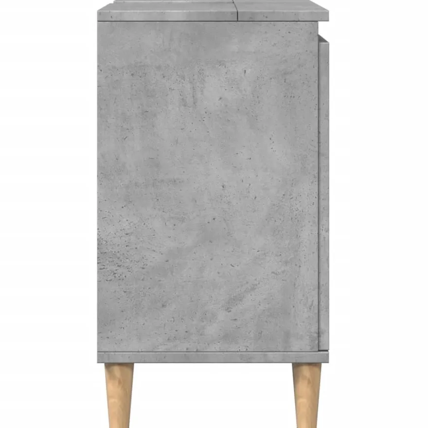 Kylpyhuoneen allaskaappi betoninharmaa 58x33x60 cm tekninen puu (57113)