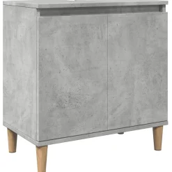 Kylpyhuoneen allaskaappi betoninharmaa 58x33x60 cm tekninen puu (57113)