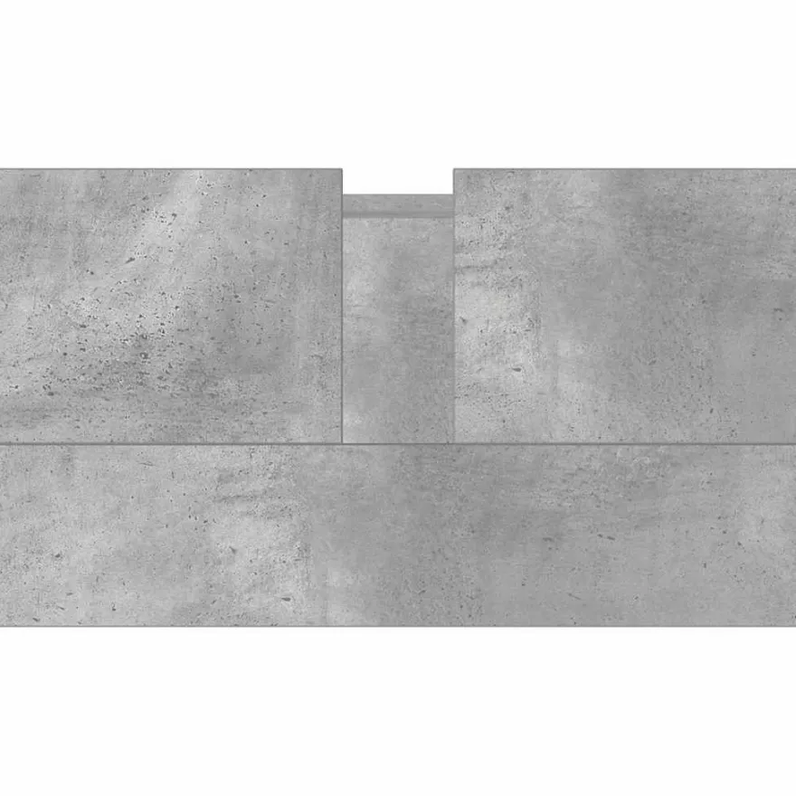 Kylpyhuoneen kaappi betoninharmaa 58x33x60 cm tekninen puu (57219)