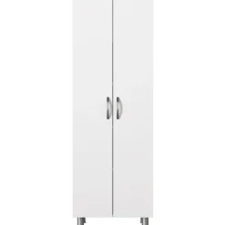Kylpyhuoneen kaappi Linento Furniture Arizona 2, 59.4x173.6cm, valkoinen, Verkkokaupan poistotuote