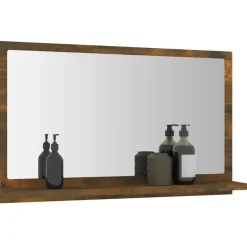 Kylpyhuoneen peili savutammi 60x10,5x37 cm tekninen puu (15636)