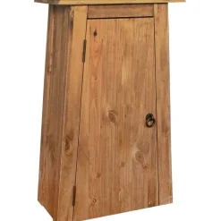 Kylpyhuoneen seinäkaappi kierrätetty mänty 42x23x70 cm