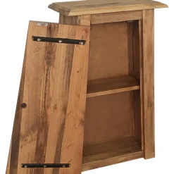 Kylpyhuoneen seinäkaappi kierrätetty mänty 42x23x70 cm