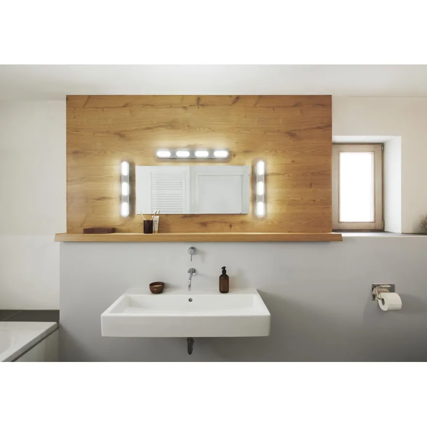 Kylpyhuoneen seinävalaisin Osram Smart+ Matter Orbis Duplo IP44 Tunable White hopea, eri kokoja