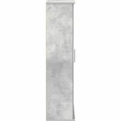 Kylpyhuonekaappi rullatelineellä Betoninharmaa 39x22x90 cm (58527)