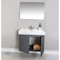 Kylpyhuoneryhmä Linento Bathroom Carlsbad Grey peili, eri kokoja